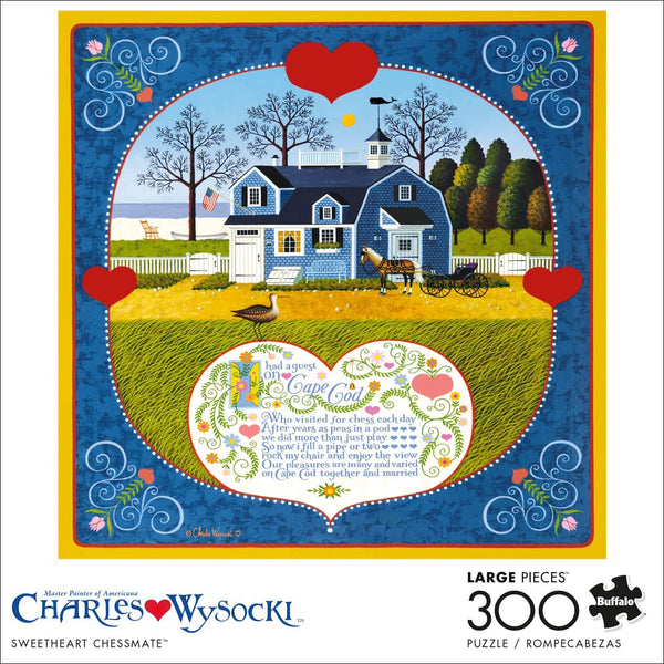 Buffalo Games - Charles Wysocki - Sweetheart Chessmate - 300 Large Piece Jigsaw Puzzle