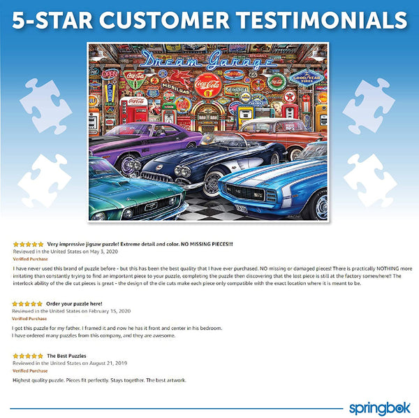 Springbok Puzzles - Dream Garage - 1000 Piece Jigsaw Puzzle - 24