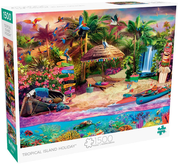 Buffalo Games - Tropical Island Holiday - 1500 Piece Jigsaw Puzzle
