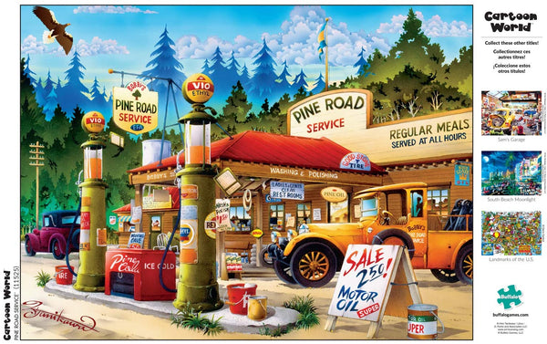 Buffalo Games Cartoon World - Pine Road Service - 1000 Piece Jigsaw Puzzle