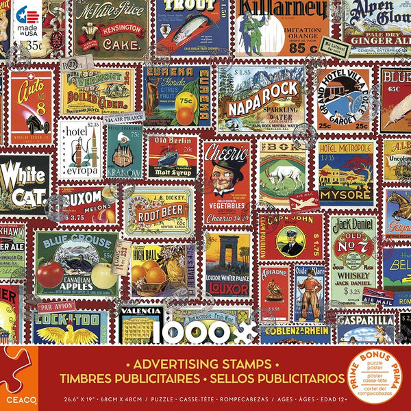 Ceaco - Stamps - Advertising Jigsaw Puzzle (1000 Pieces)