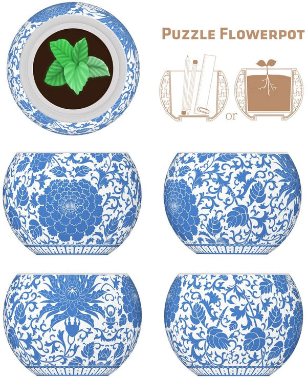 Pintoo - Flowerpot Oriental Flower Jigsaw Puzzle (80 Pieces)