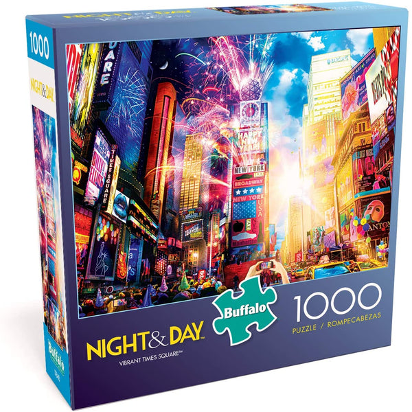 Buffalo Games - Night & Day Collection - Vibrant Times Square - 1000 Piece Jigsaw Puzzle