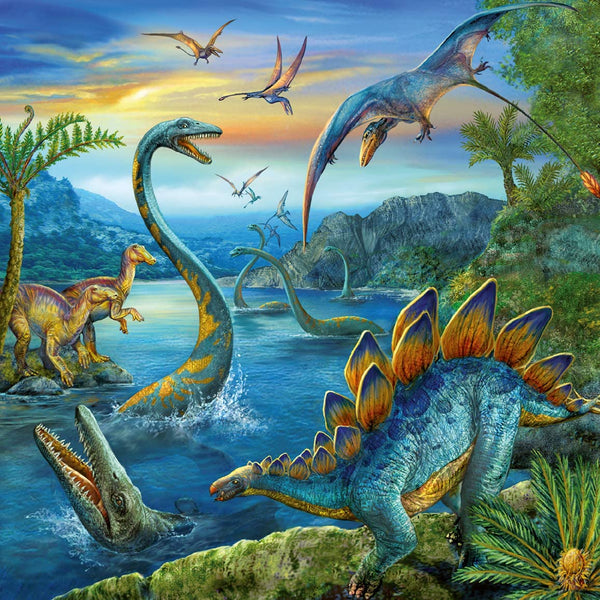 Ravensburger - Dinosaur Fascination Puzzle 3x49 pc , Children's Puzzles 9317