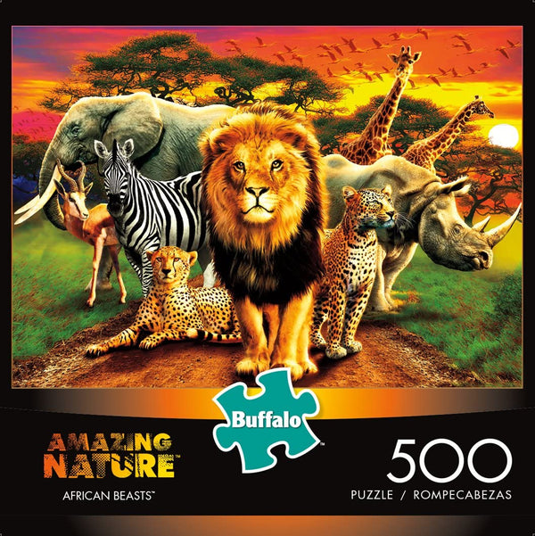 Buffalo Games - Amazing Nature Collection - African Beasts - 500 Piece Jigsaw Puzzle