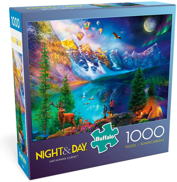Buffalo Games - Night & Day Collection - Lake Moraine Journey - 1000 Piece Jigsaw Puzzle