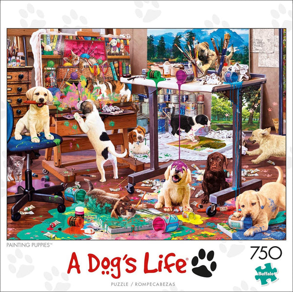 Buffalo Games - A Dog's Life - Painting Puppies Jigsaw Puzzle (750 Pieces)