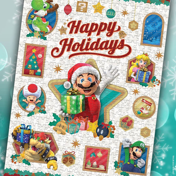 USAOpoly - Super Mario Happy Holidays Jigsaw Puzzle (1000 Pieces)
