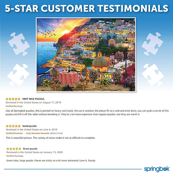 Springbok Puzzles - Positano Italy - 1000 Piece Jigsaw Puzzle - 24