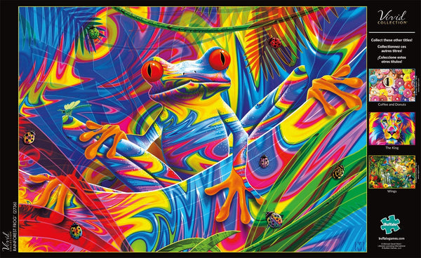 Buffalo Games - Vivid Collection - Rainforest Frog - 300 Large Piece Jigsaw Puzzle