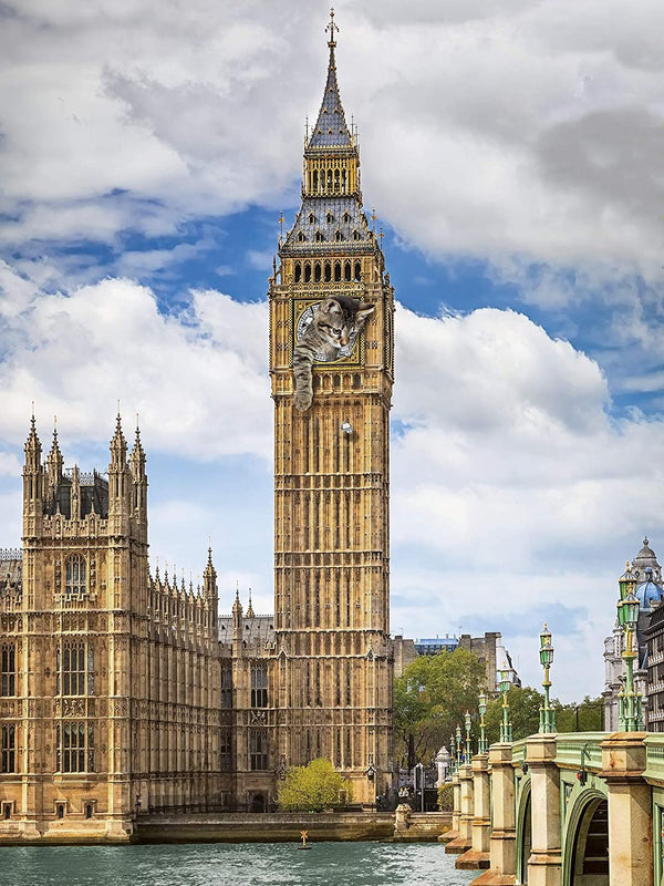 Ravensburger - Funny Cat on Big Ben Jigsaw Puzzle (1500 Pieces)