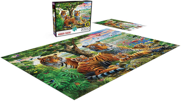 Buffalo Games - Hidden Tigers - 2000 Piece Jigsaw Puzzle