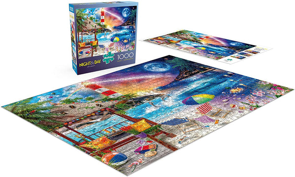 Buffalo Games - Night & Day Collection - Life's A Beach - 1000 Piece Jigsaw Puzzle