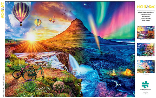 Buffalo Games - Night & Day Collection - Icelandic Mountain - 1000 Piece Jigsaw Puzzle
