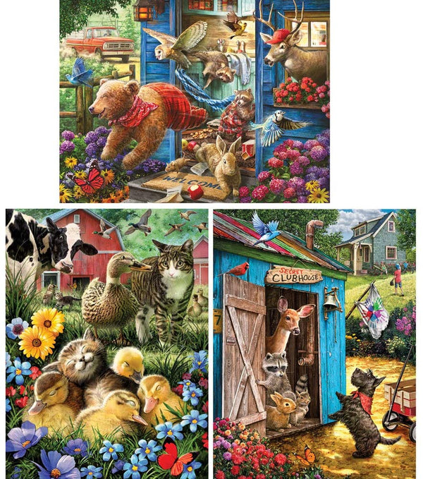 Bits and Pieces - Value Set of 3 x 300 Piece Jigsaw Puzzles for Adults - Each 18