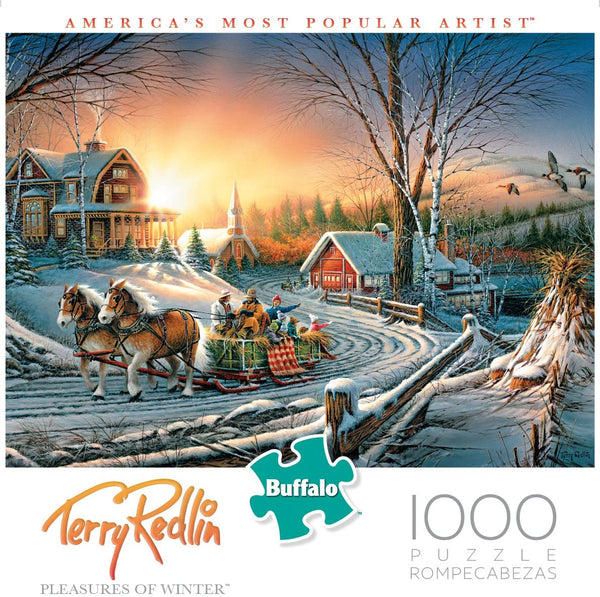 Buffalo Games - Terry Redlin - The Pleasures of Winter - 1000 Piece Jigsaw Puzzle