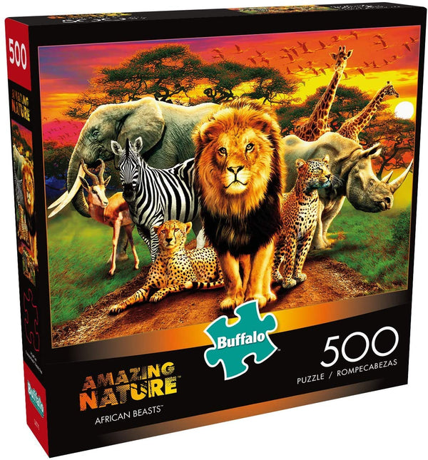 Buffalo Games - Amazing Nature Collection - African Beasts - 500 Piece Jigsaw Puzzle