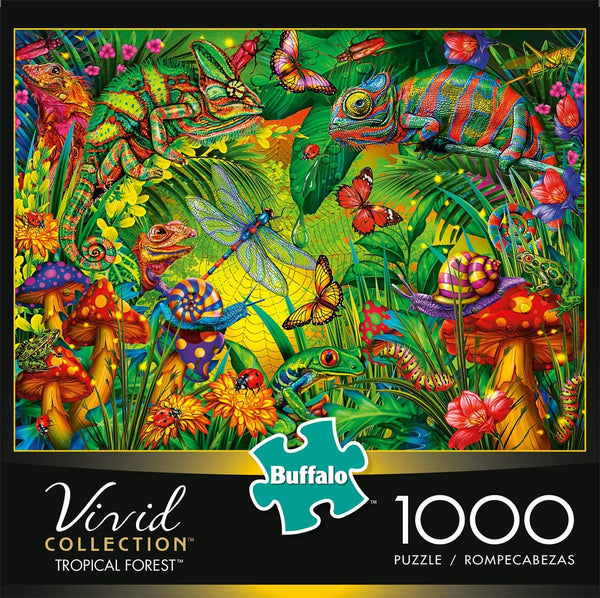 Buffalo Games - Vivid Collection - Tropical Forest - 1000 Piece Jigsaw Puzzle