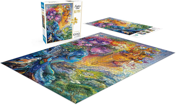 Buffalo Games The Three Graces Glitter Edition by Josephine Wall Jigsaw Puzzle (1000 Piece)