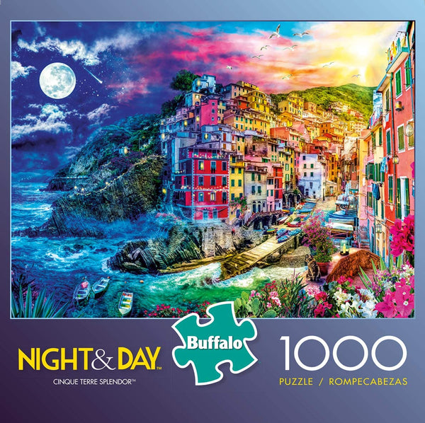 Buffalo Games - Night & Day Collection - Cinque Terre Splendor - 1000 Piece Jigsaw Puzzle