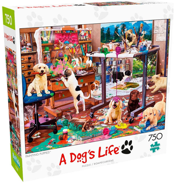 Buffalo Games - A Dog's Life - Painting Puppies Jigsaw Puzzle (750 Pieces)