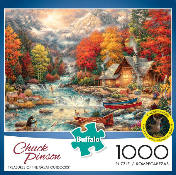 Buffalo Games - Treasures of The Great Outdoors with Hidden Images by Chuck Pinson Jigsaw Puzzle (1000 Pieces)
