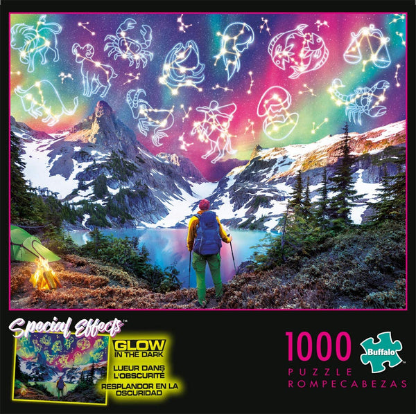 Buffalo Games - Special Effects Collection - Zodiac Mountain - Glow in The Dark - 1000 Piece Jigsaw Puzzle