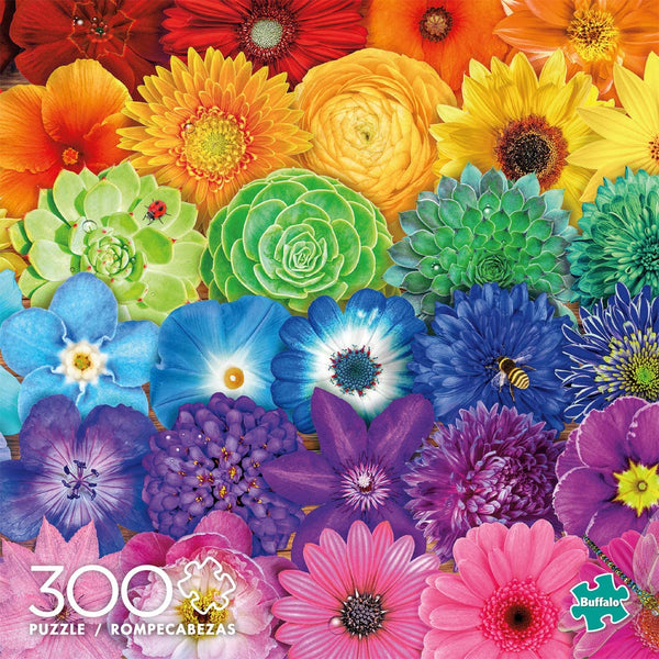 Buffalo Games - Color Explosion - Flower Spectrum - 300 Large Piece Jigsaw Puzzle