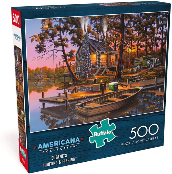 Buffalo Games - Americana Collection - Eugene's Hunting & Fishing - 500 Piece Jigsaw Puzzle