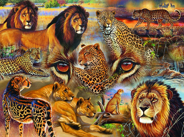 Sunsout - Big Cats of the Plains Jigsaw Puzzle (500 Pieces)