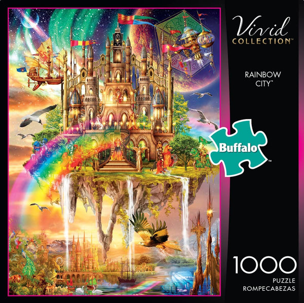 Buffalo Games - Vivid Collection - Rainbow City - 1000 Piece Jigsaw Puzzle