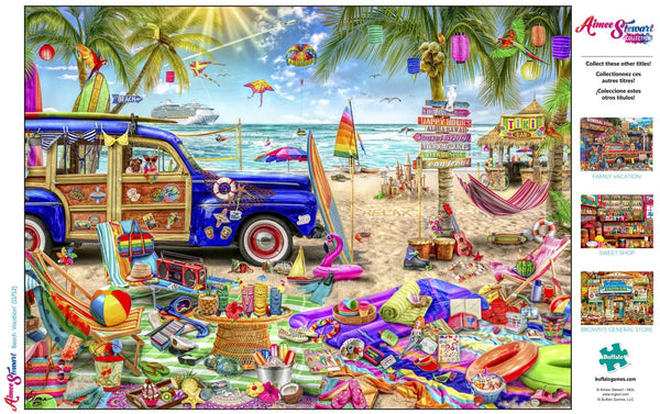 Buffalo Games - Aimee Stewart - Beach Vacation - 1000 Piece Jigsaw Puzzle