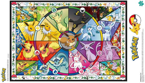 Buffalo Games - Pokemon - Eevee's Stained Glass - 2000 Piece Jigsaw Puzzle