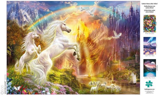 Buffalo Games - Unicorn Sunset - 500 Piece Jigsaw Puzzle