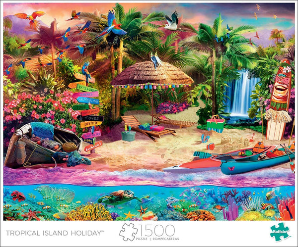 Buffalo Games - Tropical Island Holiday - 1500 Piece Jigsaw Puzzle
