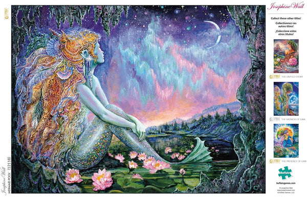 Buffalo Games - Flights of Fantasy - Mermaid Pool (Glitter Edition) by Josephine Wall Jigsaw Puzzle (1000 Pieces)