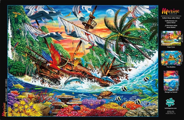 Buffalo Games - Marine Color - Shipwreck Reef - 1000 Piece Jigsaw Puzzle