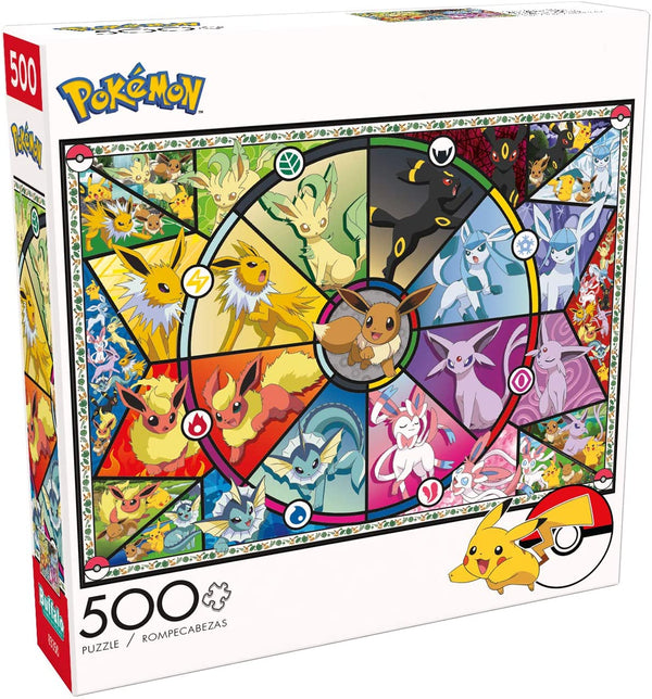 Buffalo Games - Pokemon - Eevee's Stained Glass - 500 Piece Jigsaw Puzzle