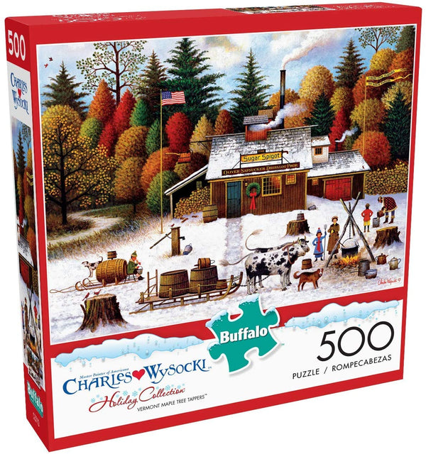 Buffalo Games - Charles Wysocki - Vermont Maple Tree Tappers - 500 Piece Jigsaw Puzzle