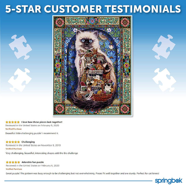 Springbok Puzzles - Cats Galore - 500 Piece Jigsaw Puzzle - 23.5