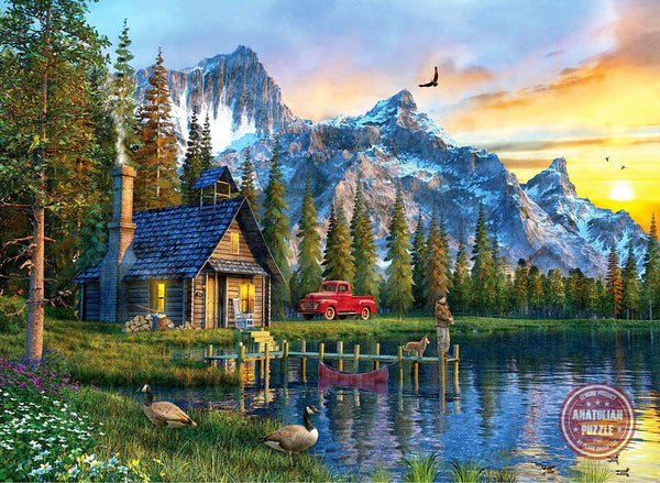 Anatolian - Sunset Cabin Jigsaw Puzzle (1000 Pieces)