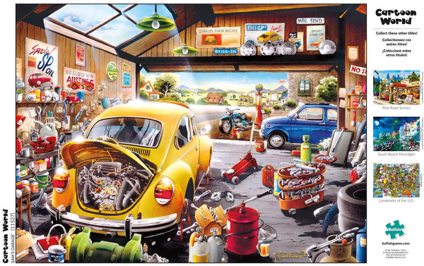 Buffalo Games - Hiro Tanikawa - Cartoon World - Sam's Garage - 1000 Piece Jigsaw Puzzle