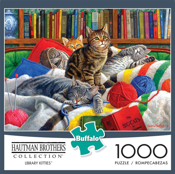 Buffalo Games - Hautman Brothers - Library Kitties - 1000 Piece Jigsaw Puzzle