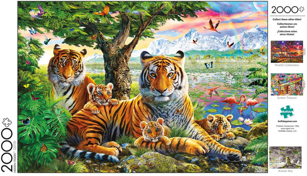 Buffalo Games - Hidden Tigers - 2000 Piece Jigsaw Puzzle
