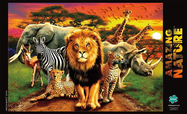 Buffalo Games - Amazing Nature Collection - African Beasts - 500 Piece Jigsaw Puzzle