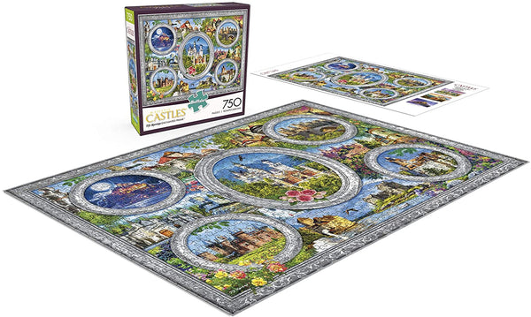 Buffalo Games - Majestic Castles - Enchanted Frame - 750 Piece Jigsaw Puzzle