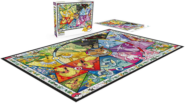 Buffalo Games - Pokemon - Eevee's Stained Glass - 2000 Piece Jigsaw Puzzle