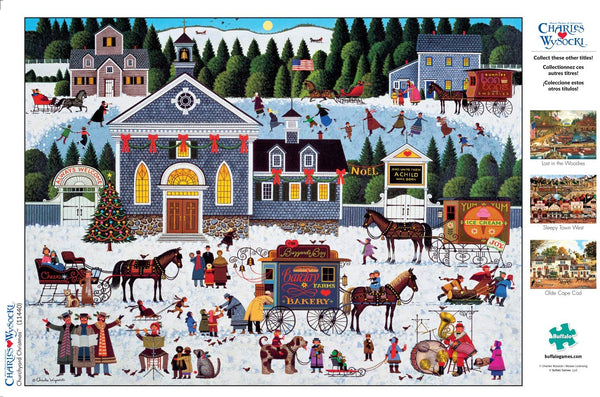 Buffalo Games Churchyard Christmas by Charles Wysocki Jigsaw Puzzle (1000 Piece)