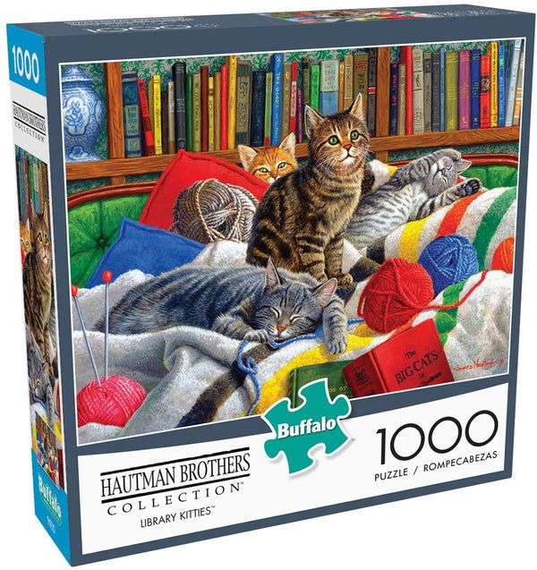 Buffalo Games - Hautman Brothers - Library Kitties - 1000 Piece Jigsaw Puzzle