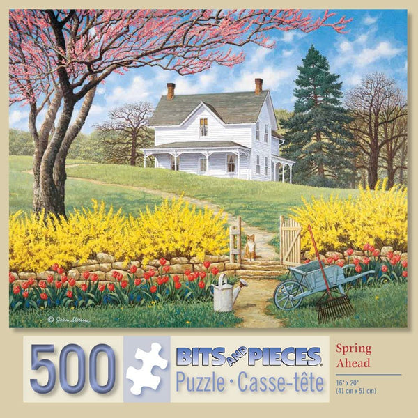 Bits and Pieces - 500 Piece Jigsaw Puzzle - Spring Ahead - Scenic Spring by Artist John Sloane